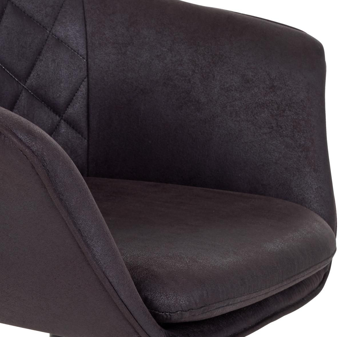 Armlehnstuhl Bellini Schwarz Mit Drehbarer Sitzfläche - Schwarz, MODERN, Holz/Textil (60/88/57,5cm) - MID.YOU
