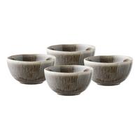 Schüsselset 4 -teilig. Steingut, Grau - Grau, Basics, Keramik