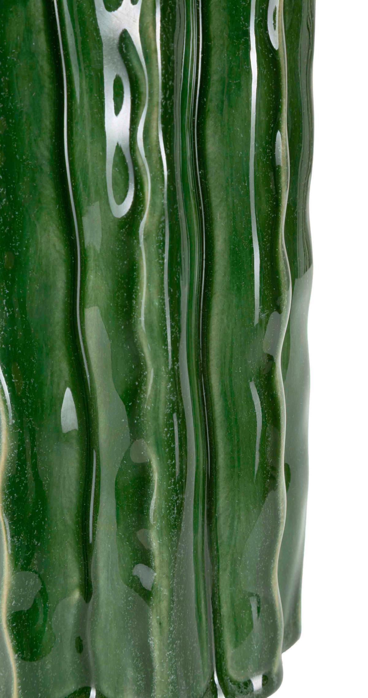 Vase Tall Cactus Pot Grün B: 11,5 cm - Grün, Basics, Keramik (11,5/23,5/11,5cm)