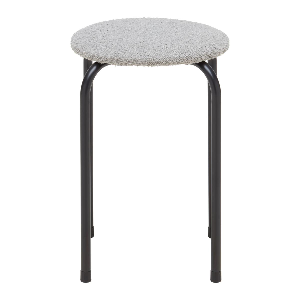 Stohovateľný stolček ISABELLE sivá - čierna/sivá, Lifestyle, kov/textil (30/45/30cm) - Mömax