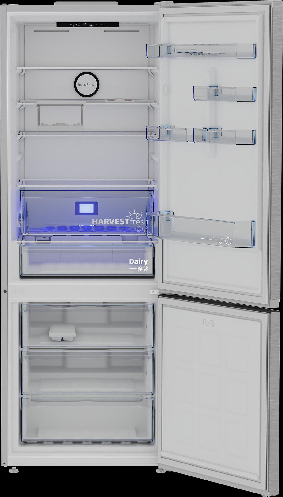 Kühl-Gefrier-Kombi B7RCNE567HX B1, No Frost, EEKL: B - Edelstahlfarben, Basics (70/192/74,5cm) - Beko