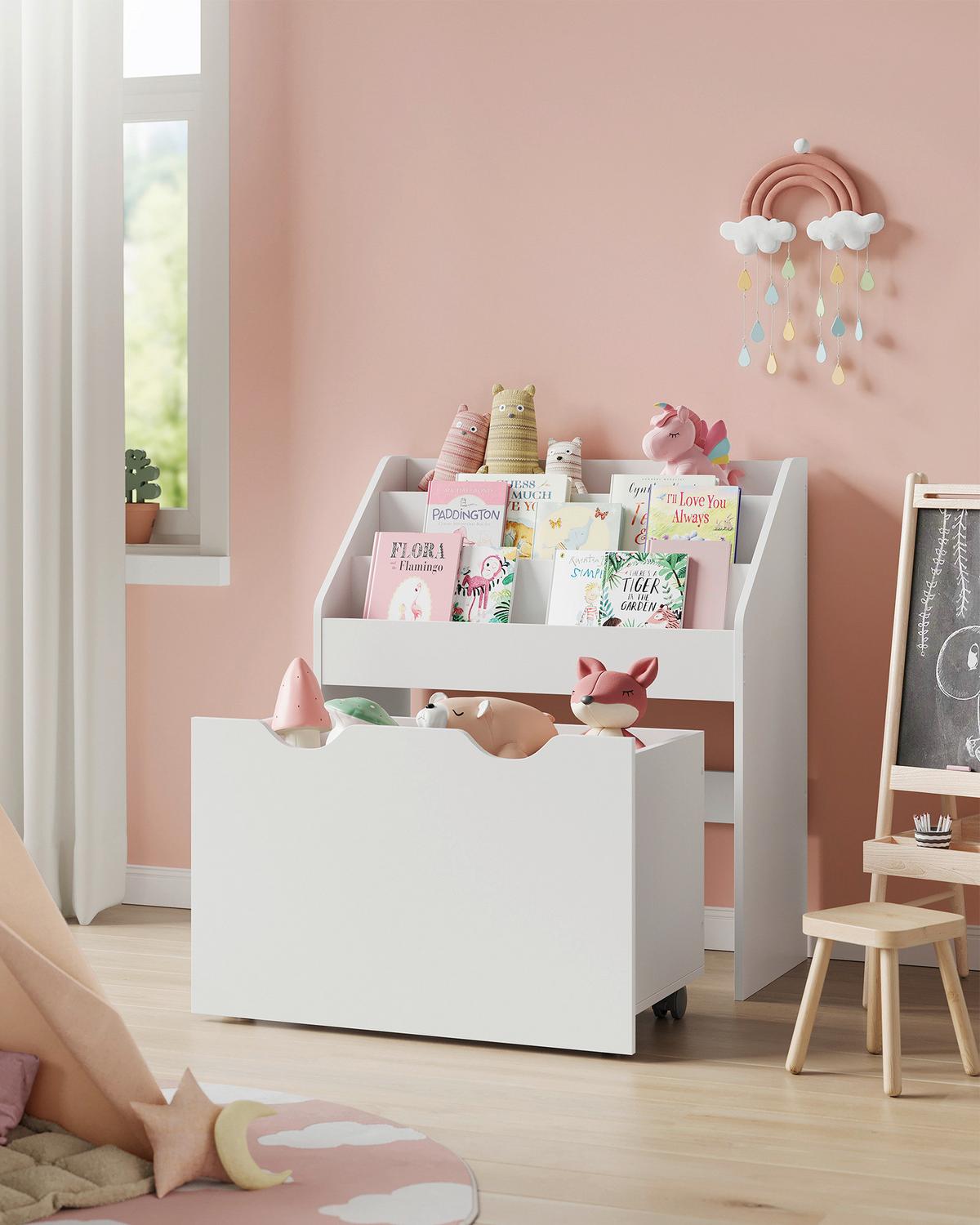 Kinderregal Toy Storage Shelf Weiß B: 62,5 cm - Weiß, MODERN, Holzwerkstoff (62,5/70/29,5cm) - MID.YOU