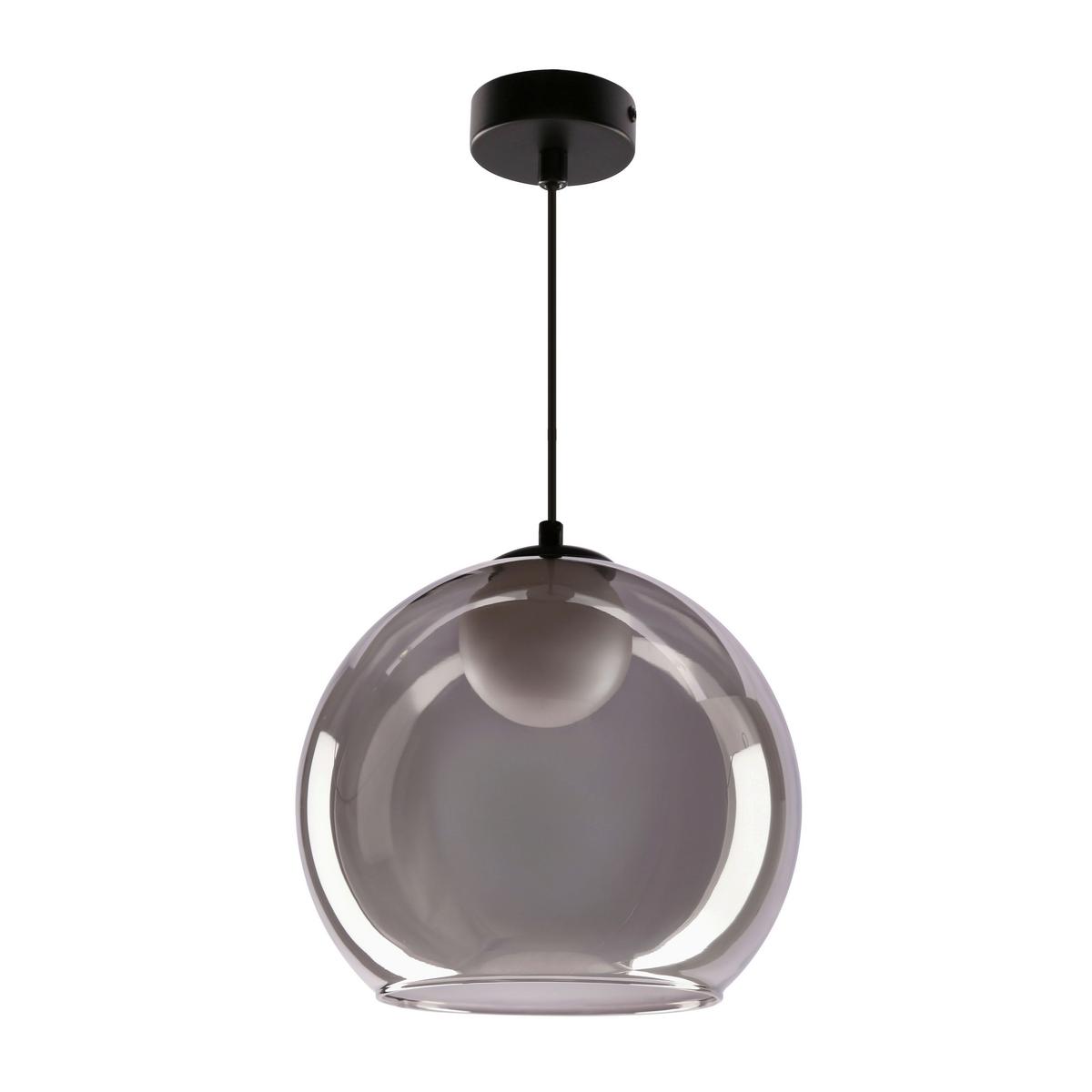 Pendelleuchte 31-38333 Brin - Schwarz/Weiß, Design, Glas/Metall (23/23/100cm)