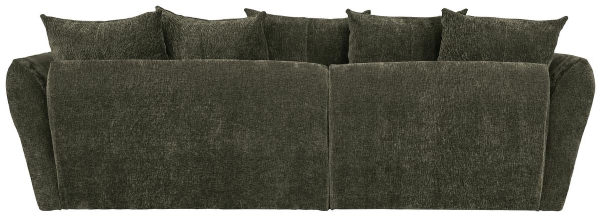 Univerzálna sedačka CAMMELLIO, zelená ženilka, 7 vankúšov - čierna/zelená, Modern, textil (296/75-95/189cm) - Mömax