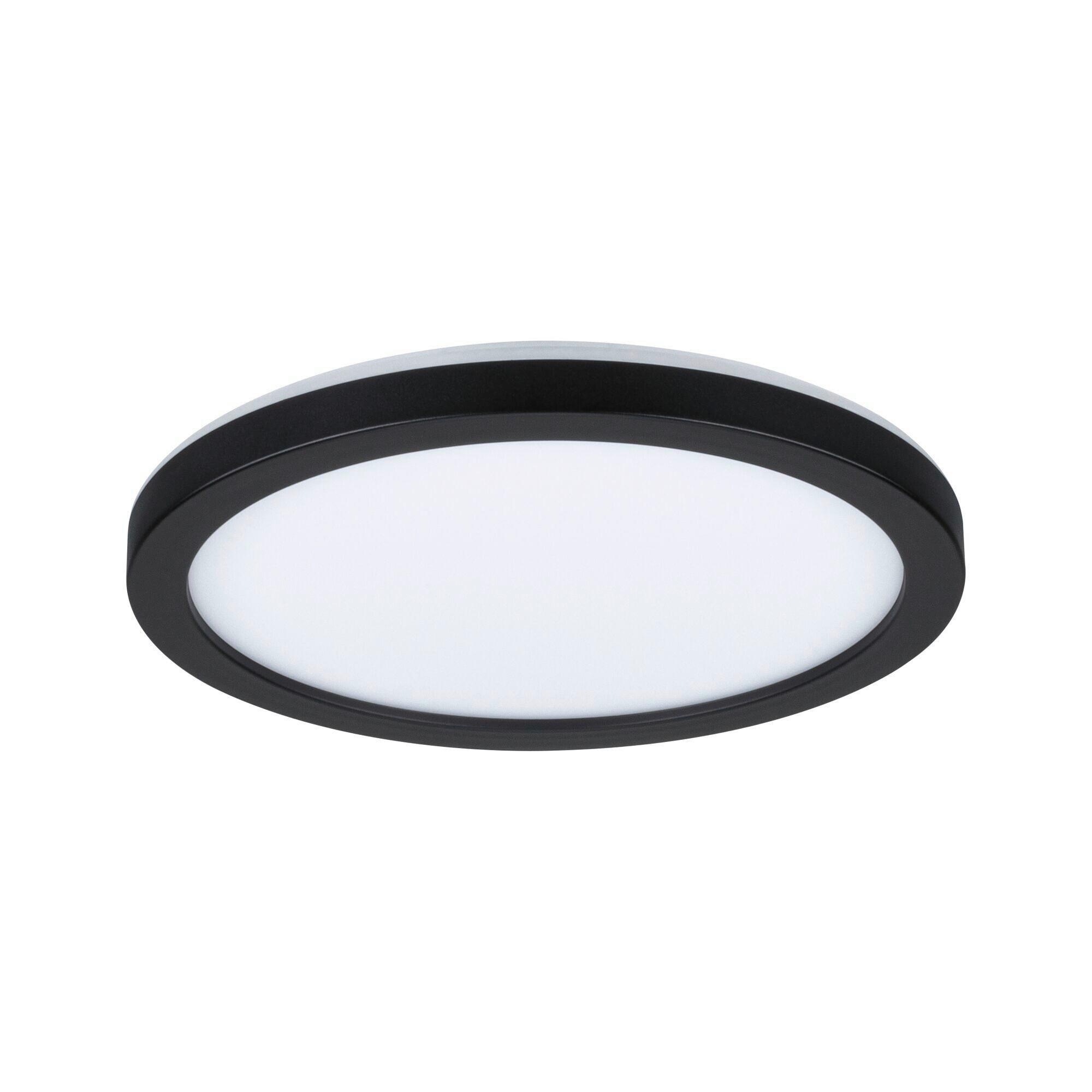 Led-paneel Ø 19 Cm Rund Mit Schwarzem Rahmen - Schwarz, Basics, Kunststoff (19cm) - Paulmann