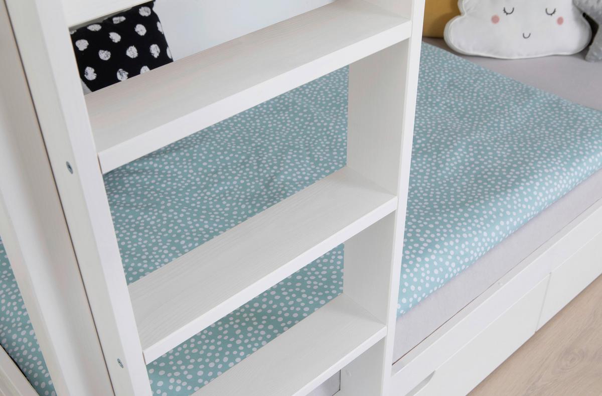 Etagenbett 970538 Rene - Weiß, MODERN, Holz (90/200cm) - MID.YOU