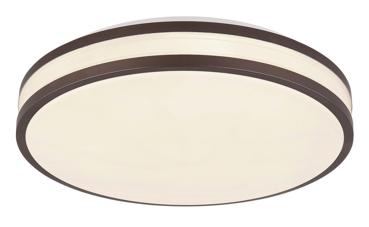 Led-deckenleuchte 41266-18 - Weiß/Cappuccino, KONVENTIONELL, Kunststoff/Metall (34/7cm) - Globo