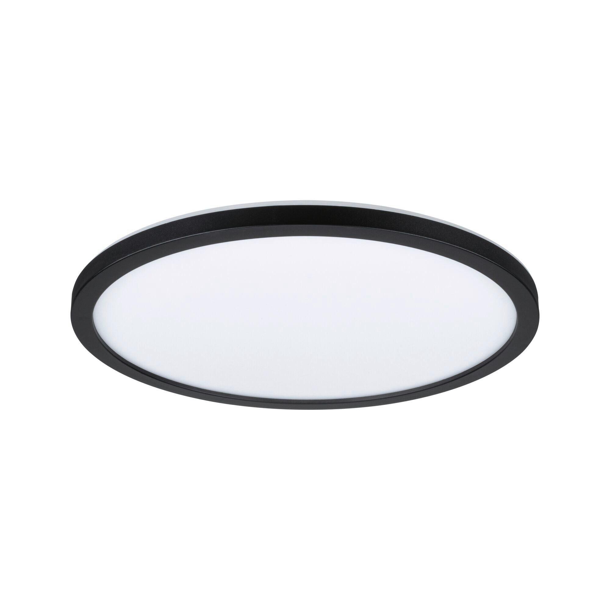 Led-paneel Ø 29,3 Cm Rund Mit Schwarzem Rahmen - Schwarz, Basics, Kunststoff (29,3/2,8cm) - Paulmann