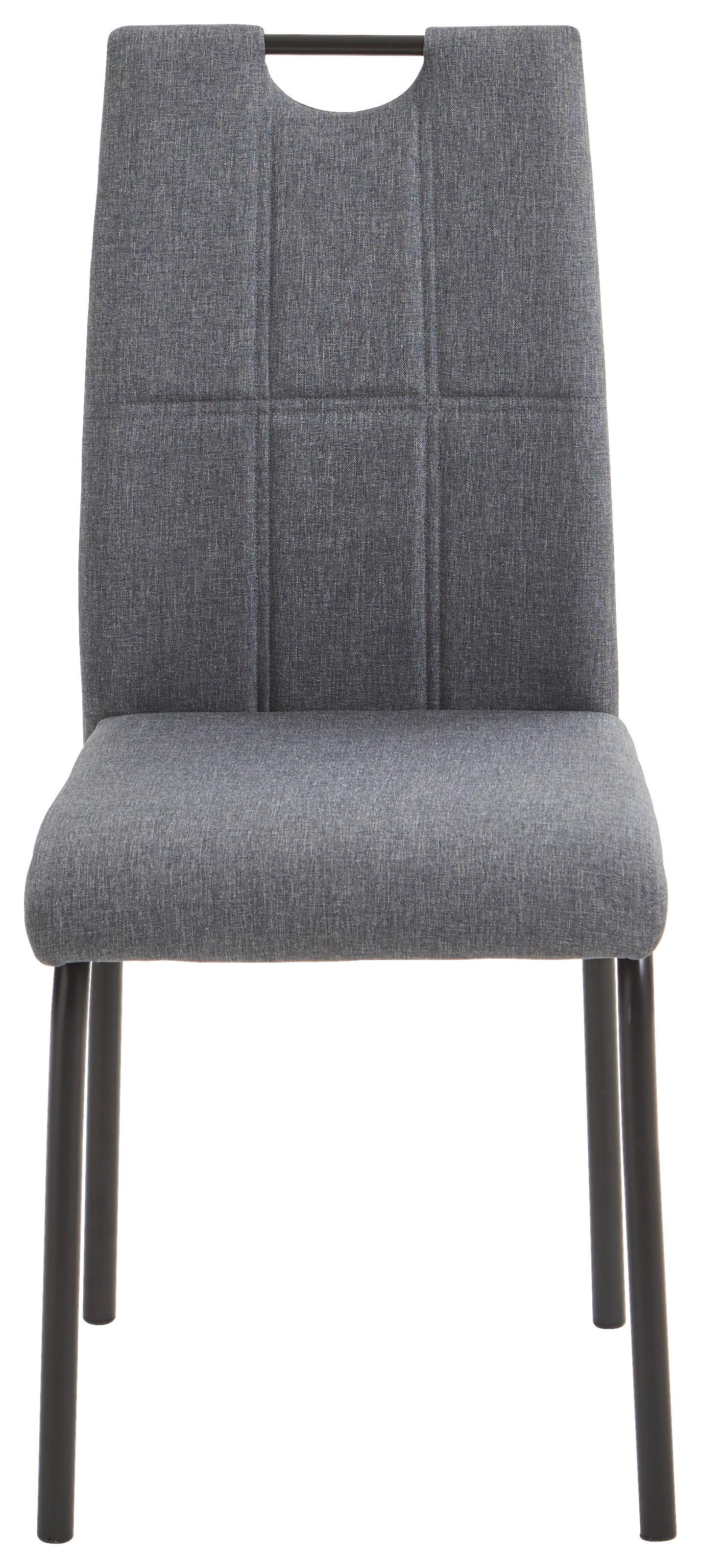 Stuhl Hermine Anthrazit/Schwarz - Anthrazit/Schwarz, KONVENTIONELL, Textil/Metall (41,5/96,5/52,5cm) - P & B