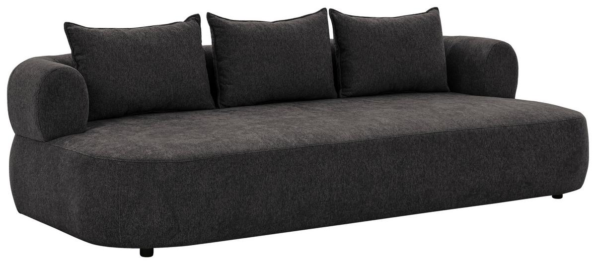 Bigsofa Ferro Schwarz B: 240 Cm - Schwarz, Design, Textil (240/76/122cm) - Livetastic