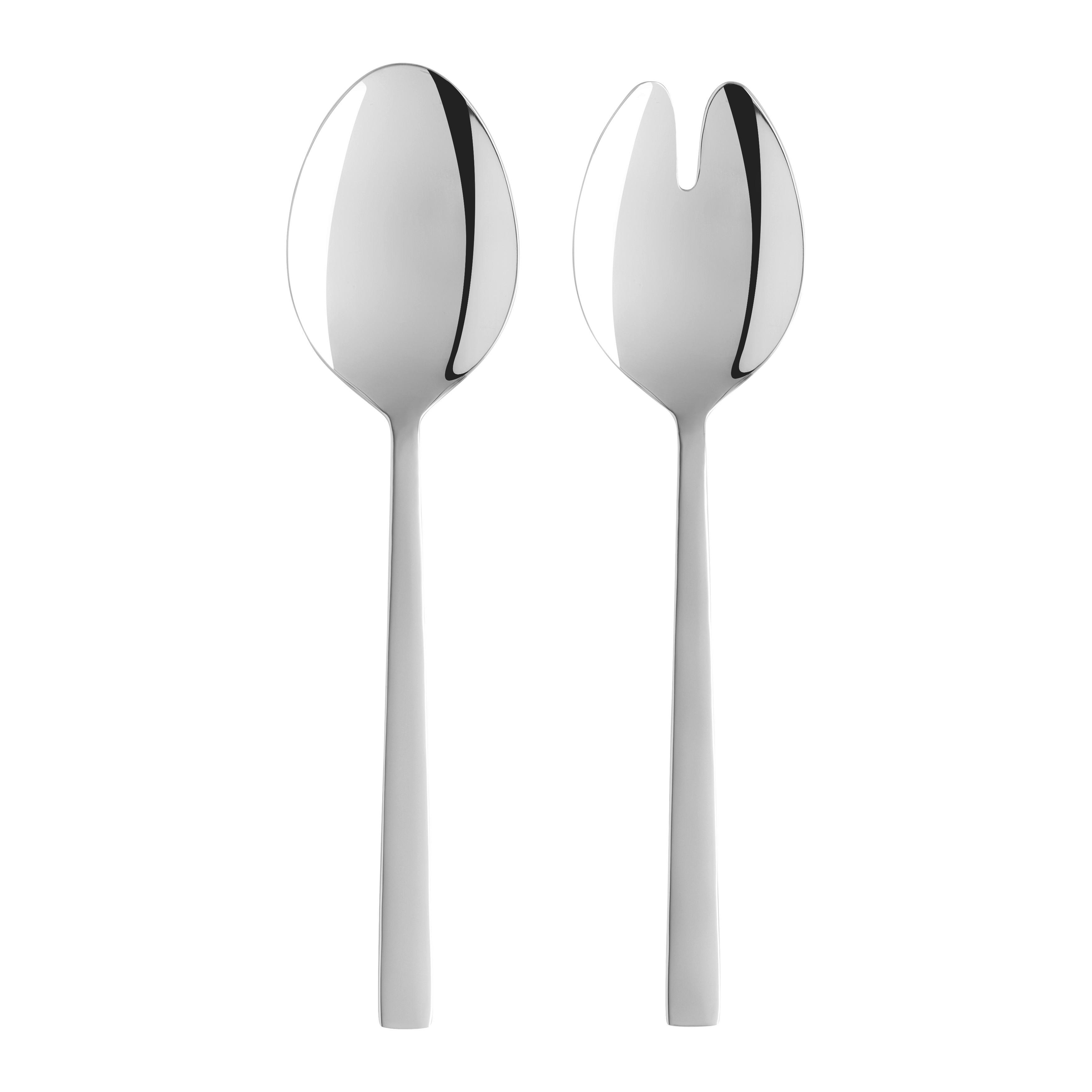 Salátový příbor 2-dílný - barvy nerez oceli, Romantický / Rustikální, kov - Mömax