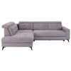 Ecksofa mit Bettfunktion & Bettkasten Barletta Grau - Schwarz/Grau, MODERN, Textil (228/289cm) - Luca Bessoni