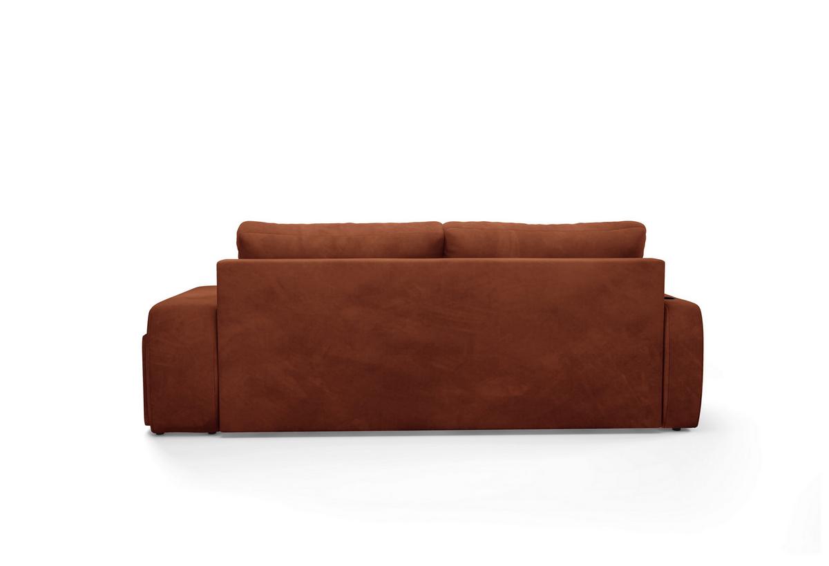 Schlafsofa Ines Rostfarben B: 258cm - Rostfarben/Schwarz, Design, Textil (258/98/95cm) - Livetastic