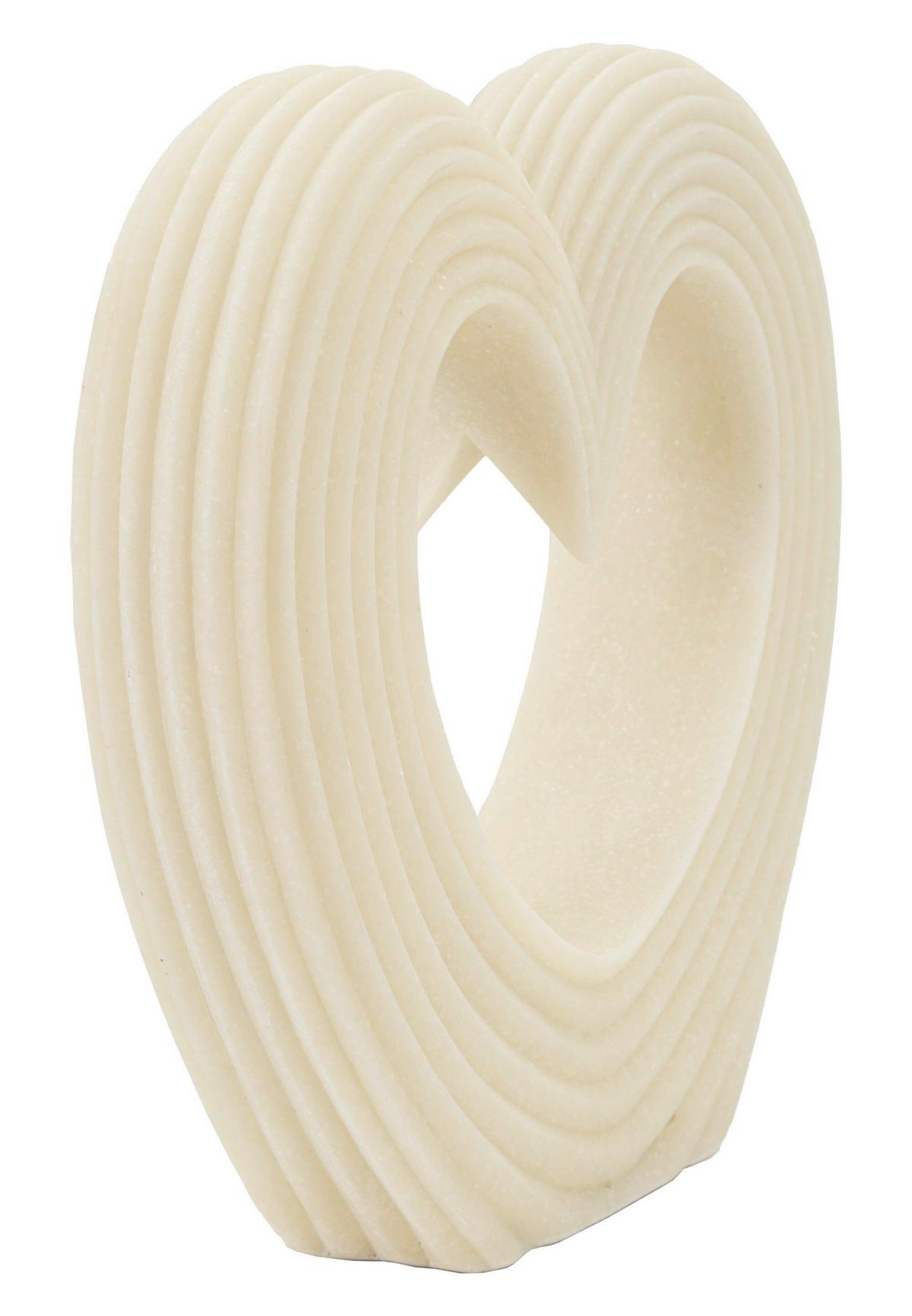 Skulptur Kunststoff, Weiß - Basics, Kunststoff (30/26/7cm)