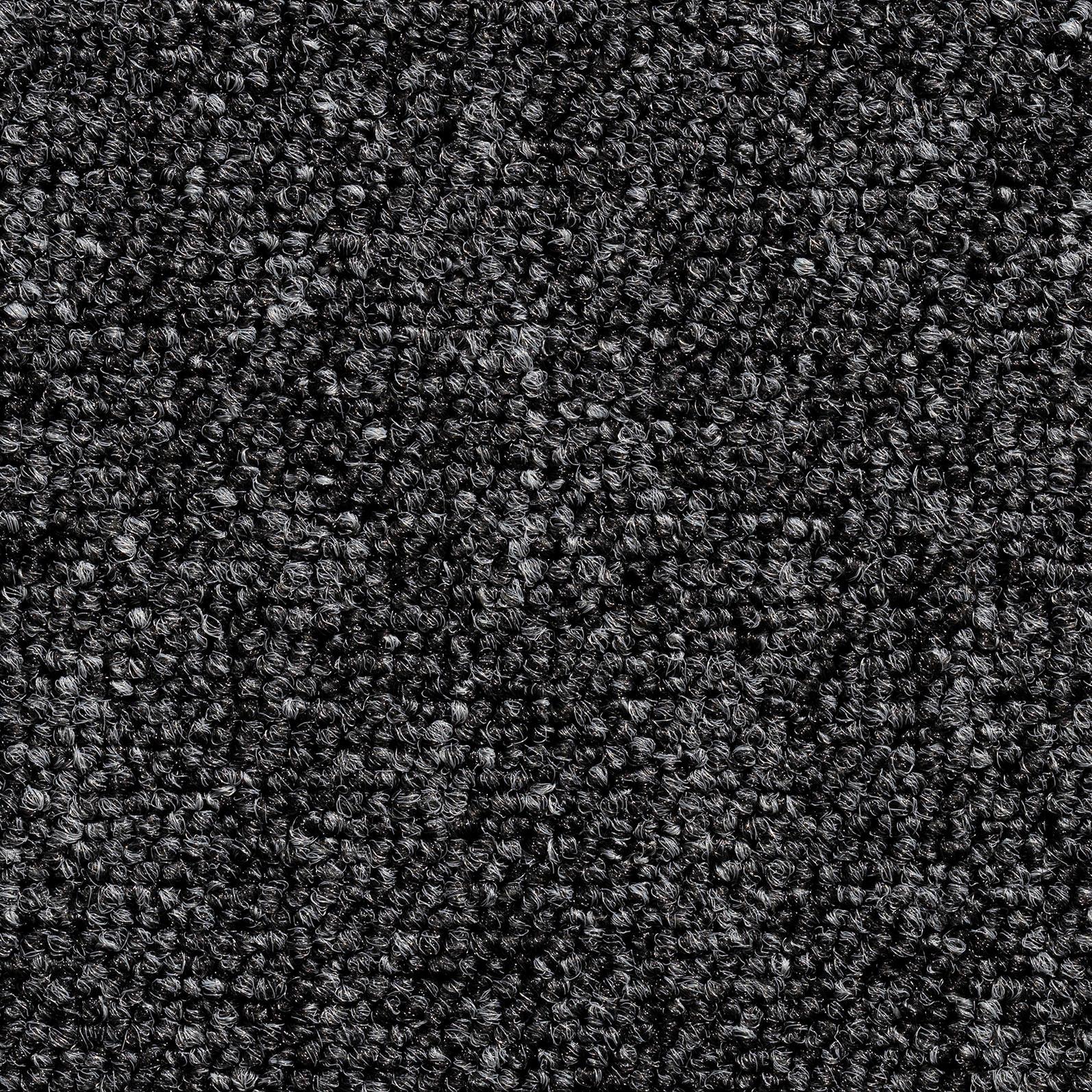 Teppichfliese Dunkelgrau Sparkle 50x50cm Florhöhe 3,5mm - Dunkelgrau, Basics, Textil (50/50cm)