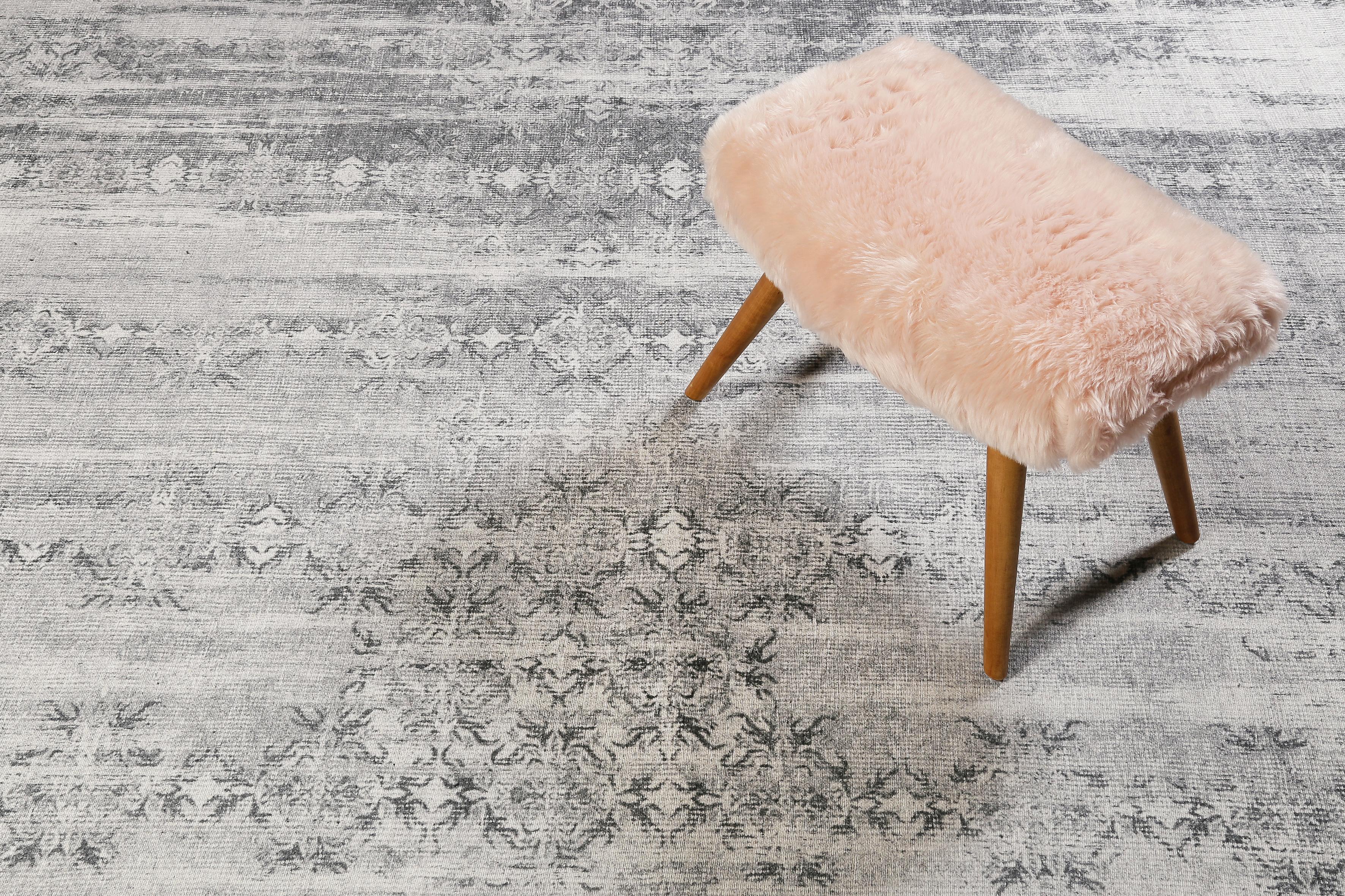 Webteppich Alaska Grau/Weiß 80x150 cm - Weiß/Grau, LIFESTYLE, Textil (80/150cm) - WECON HOME