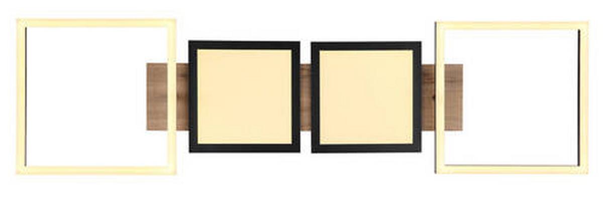 LED-Deckenleuchte 67282-36 - Dunkelbraun/Opal, Design, Holzwerkstoff/Kunststoff (100/27/11cm) - Globo