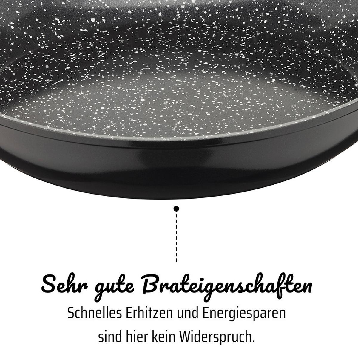 PFANNENSET 3--Teilig., 20+24+28 cm - Schwarz, Basics, Metall - GSW