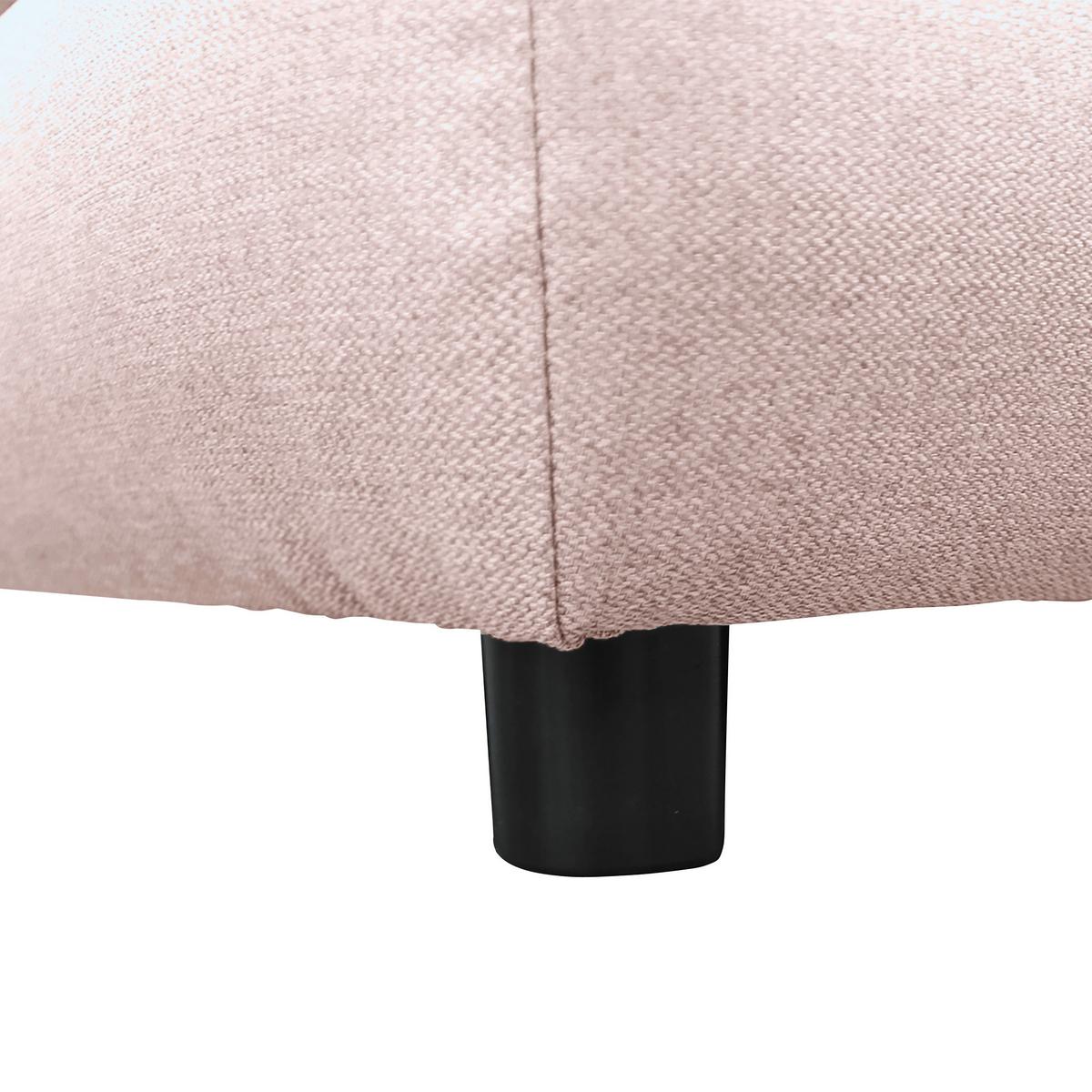 Schlafsofa Mela Rosa B: 200 cm - Schwarz/Rosa, Design, Textil (200/88/87cm) - P & B