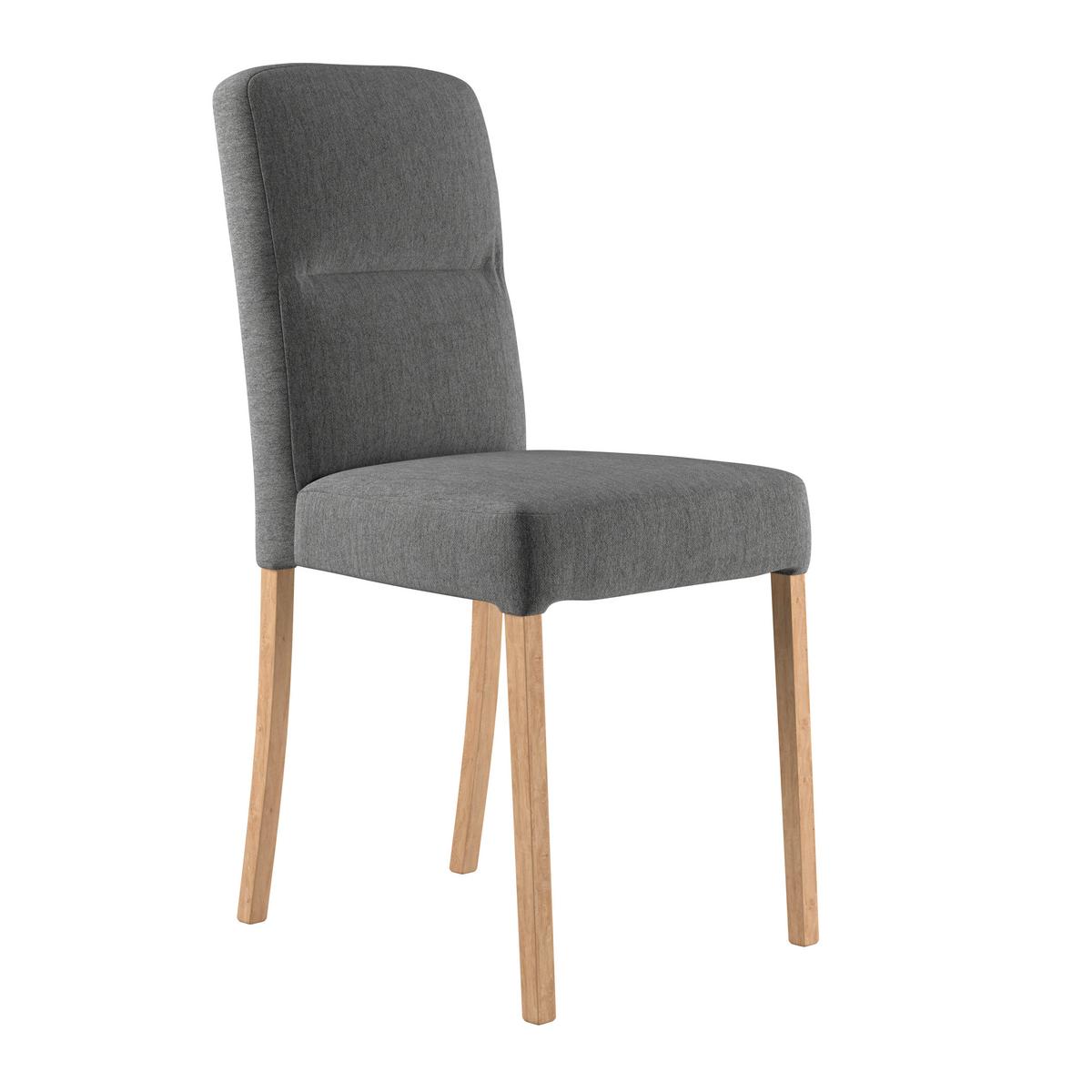 Stuhl Emma Ii - Eichefarben/Anthrazit, KONVENTIONELL, Holz/Textil (43/91/58cm)