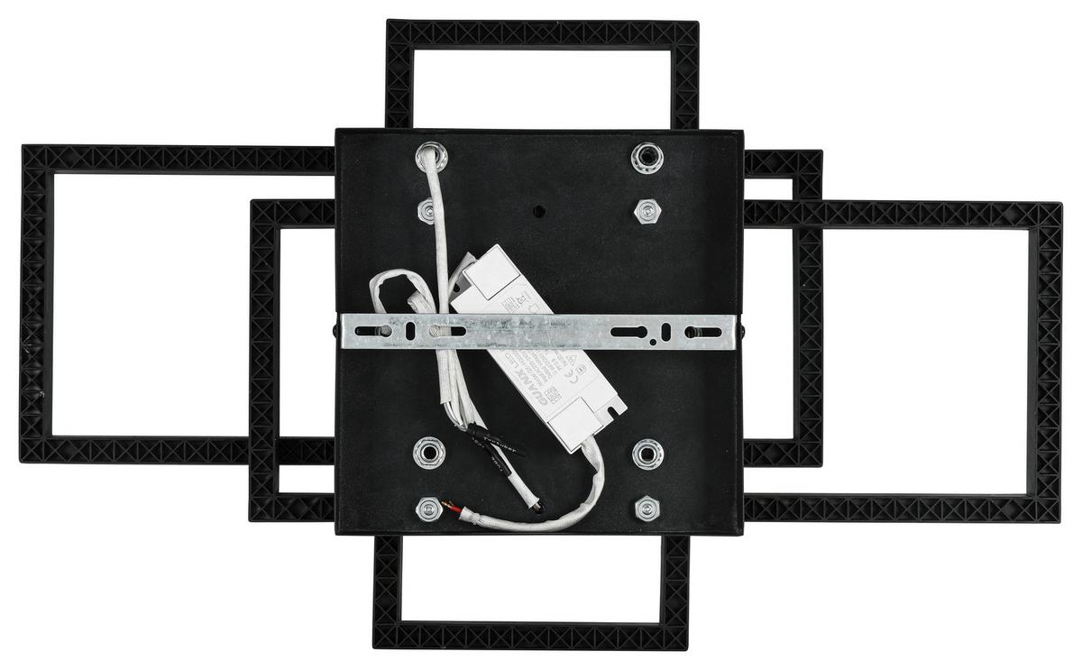 Led Mennyezeti Lámpa Savi - fekete/fehér, Modern, műanyag/fém (36/58/9,1cm) - Luca Bessoni