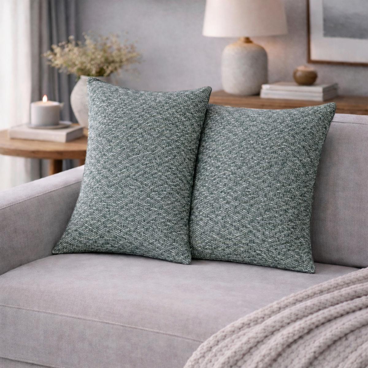 Kissenhüllen-set Fjella - Petrol, Basics, Textil (50/50cm)