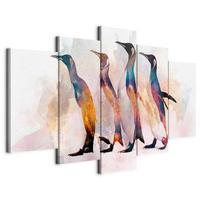 Leinwandbild Penguin Multicolor B: 100 Cm - Multicolor, Basics, Holzwerkstoff/Textil (100/50/1.2cm) - artgeist