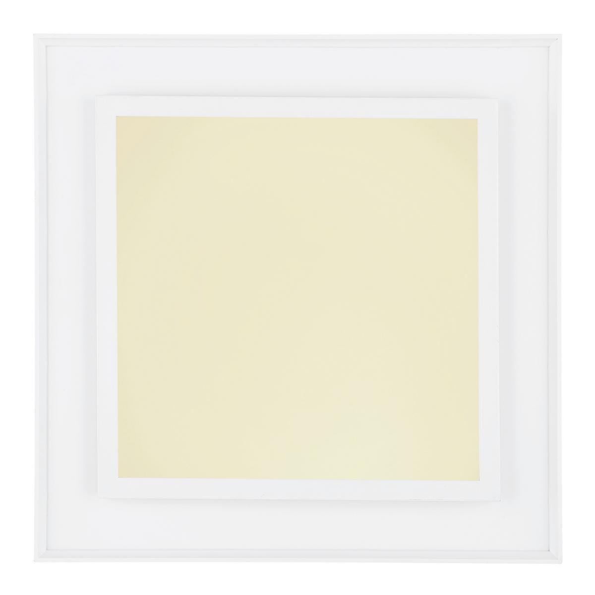 LED-Deckenleuchte L: 44,3 cm mit Fernbedienung - Weiß, Design, Kunststoff/Metall (44,3/44,3/6,3cm) - Globo