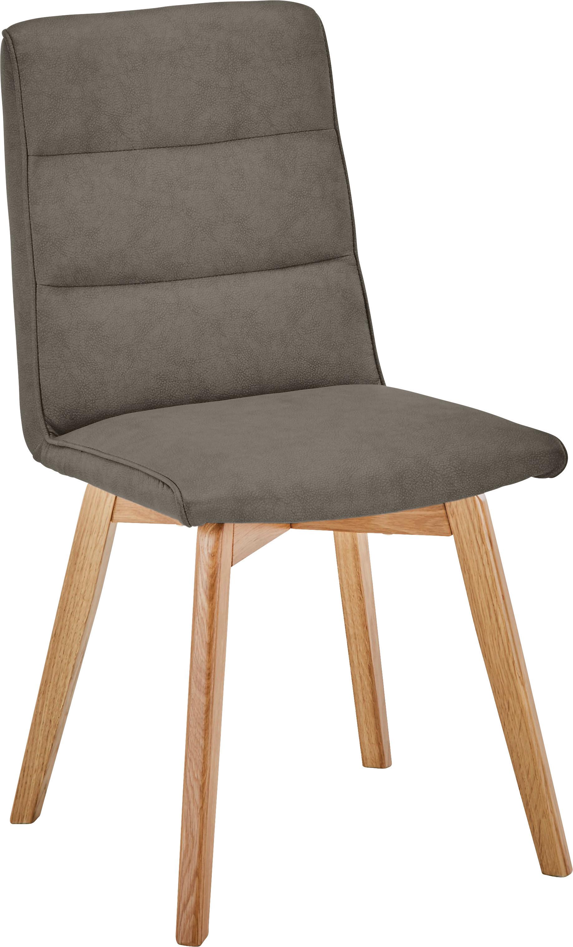 Židle Ellie -Top- - barvy dubu/hnědá, Moderní, dřevo/textil (44/87/55,5cm) - Zandiara