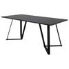 Esstisch Marina - Schwarz, Design, Holzwerkstoff/Metall (180/90/75cm) - Livetastic