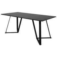 Esstisch Marina - Schwarz, Design, Holzwerkstoff/Metall (180/90/75cm) - Livetastic