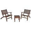 Balkonmöbel Set Sonora Eukalyptusholz - Dunkelbraun, Basics, Holz (40/40/35cm) - Gardenson
