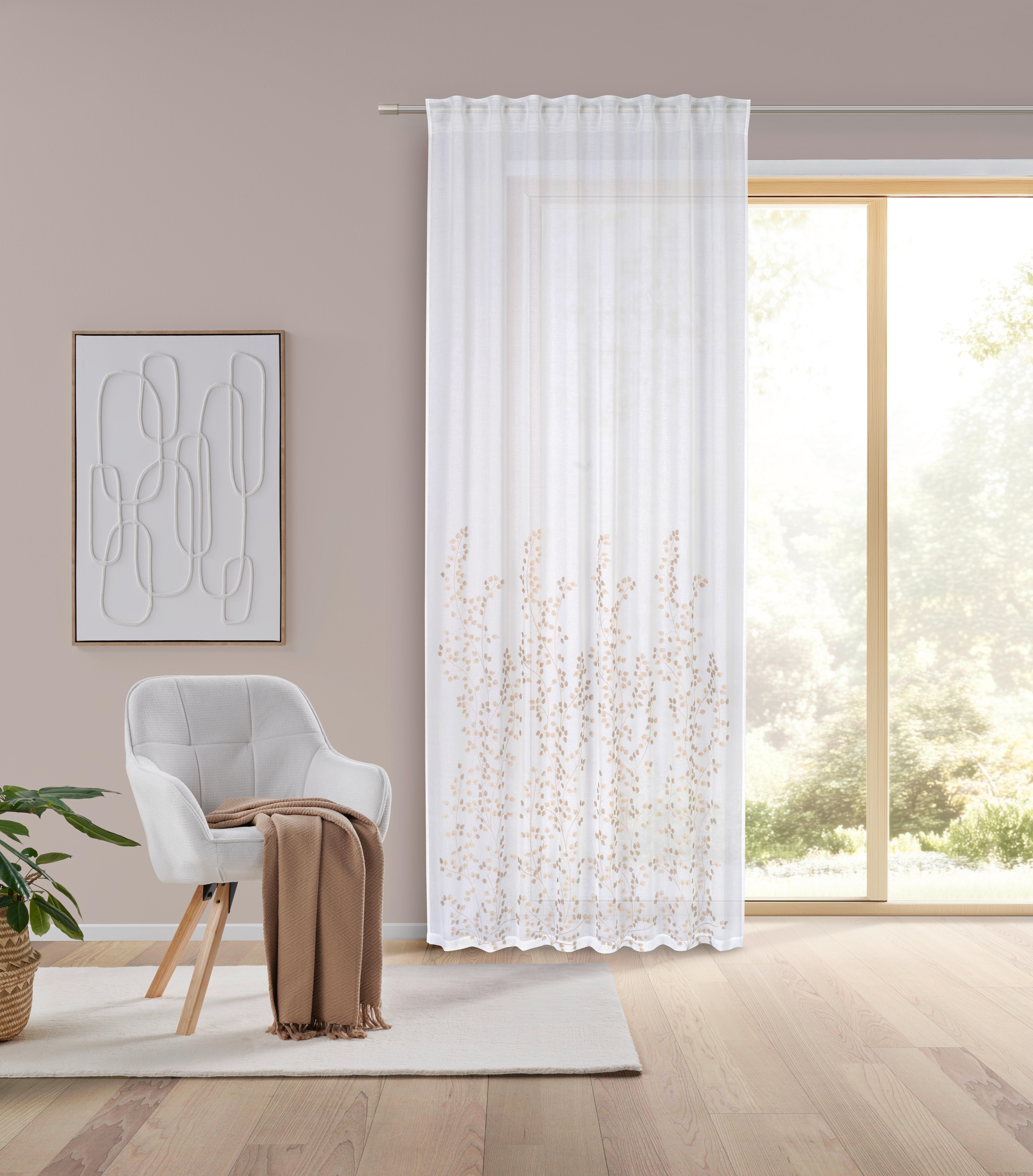HOTOVÝ ZÁVĚS LIVIE - béžová, Basics, textil (135/245cm) - Mömax