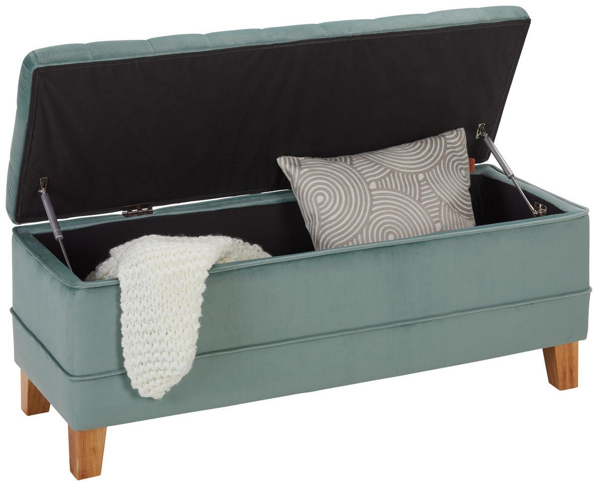 SEDACÍ LAVICE ALISSA -EXKLUSIV- - barvy dubu/zelená, Moderní, dřevo/textil (110/45/42cm) - Premium Living