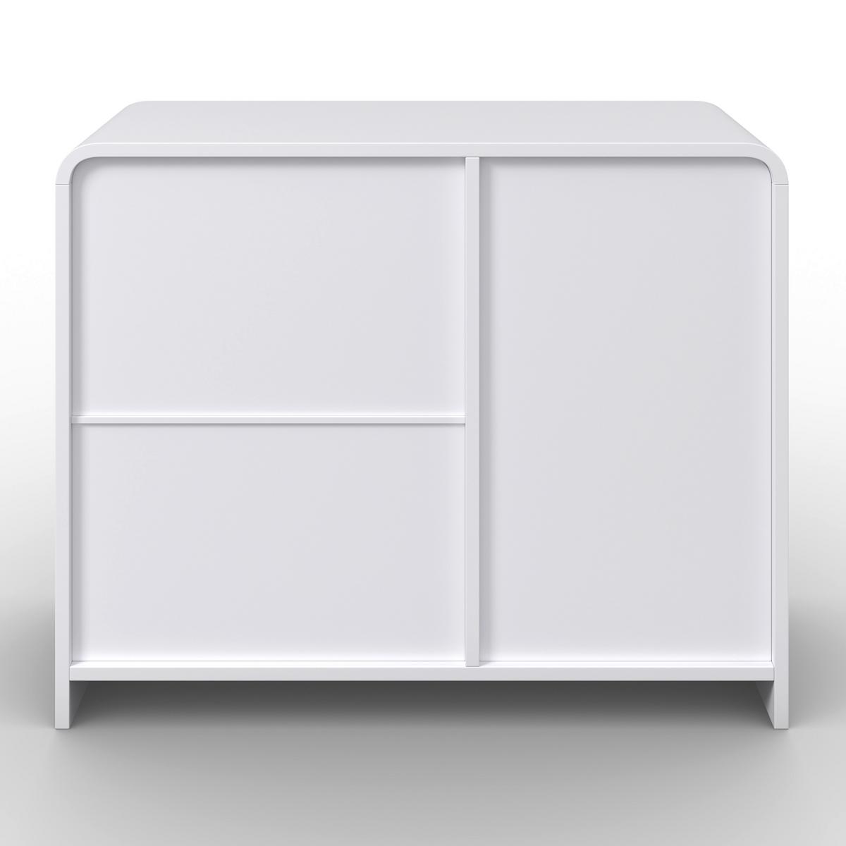 Detský regál ELIO dekor bílá - bílá, Moderní, kompozitní dřevo (95/76/39cm) - Bessagi Kids