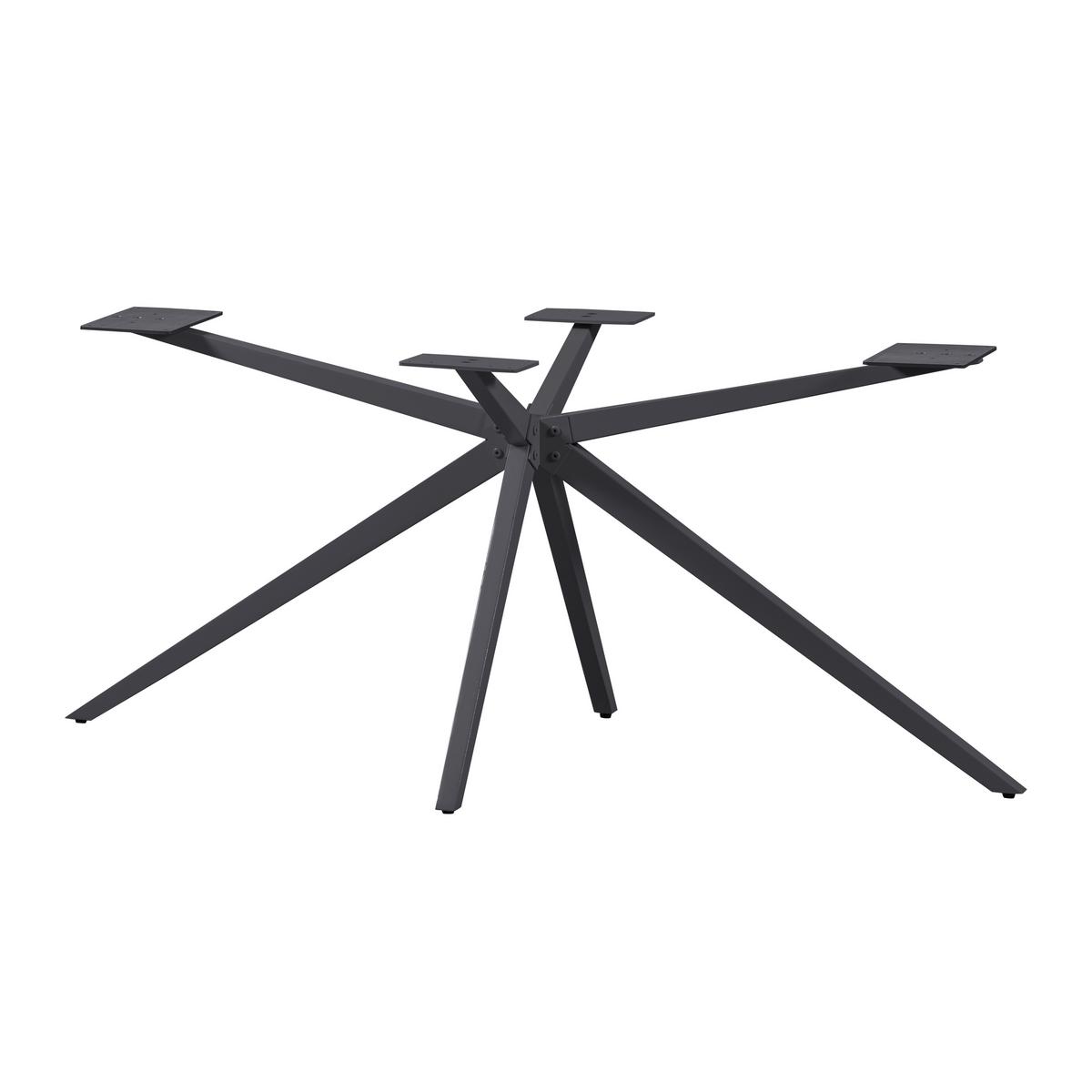TISCHGESTELL Tablo Schwarz B: 170cm - Schwarz, MODERN, Metall (170/72/80cm) - Livetastic