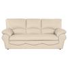 Schlafsofa Oslo, Beige B: 205 Cm - Beige/Schwarz, Design, Leder (205/92/85cm) - Livetastic
