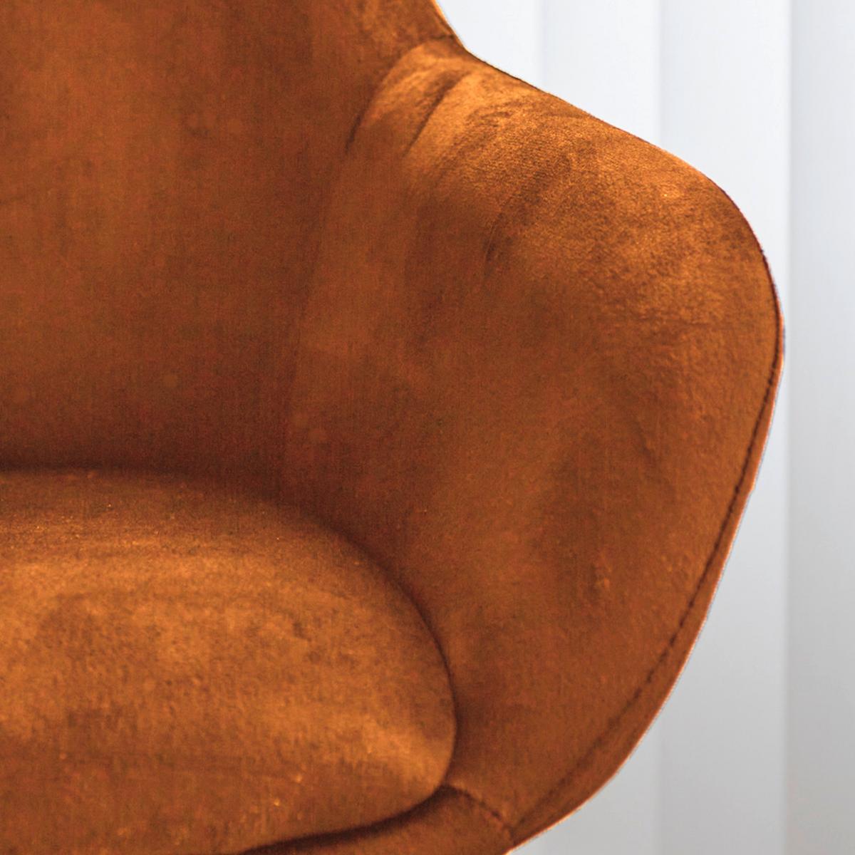 Barhocker-Set Casper Cognag B: 55 cm - Cognac/Gelb, MODERN, Textil/Metall (55/109/57cm) - MID.YOU