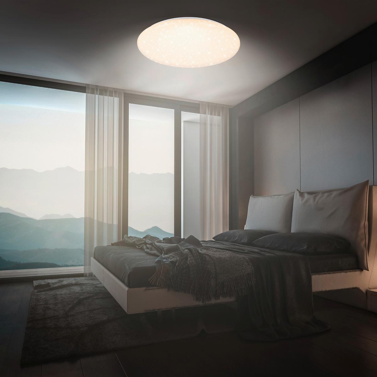 LED-Deckenleuchte Verb Weiß D: 56 cm - Weiß, Basics, Kunststoff/Metall (56/8.5cm)