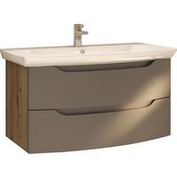 Waschtischkombi C-Line Wbu Eichefarben/Anthrazit B: 90 cm - Eichefarben/Anthrazit, MODERN, Keramik/Holzwerkstoff (90/50/51cm) - Stylife