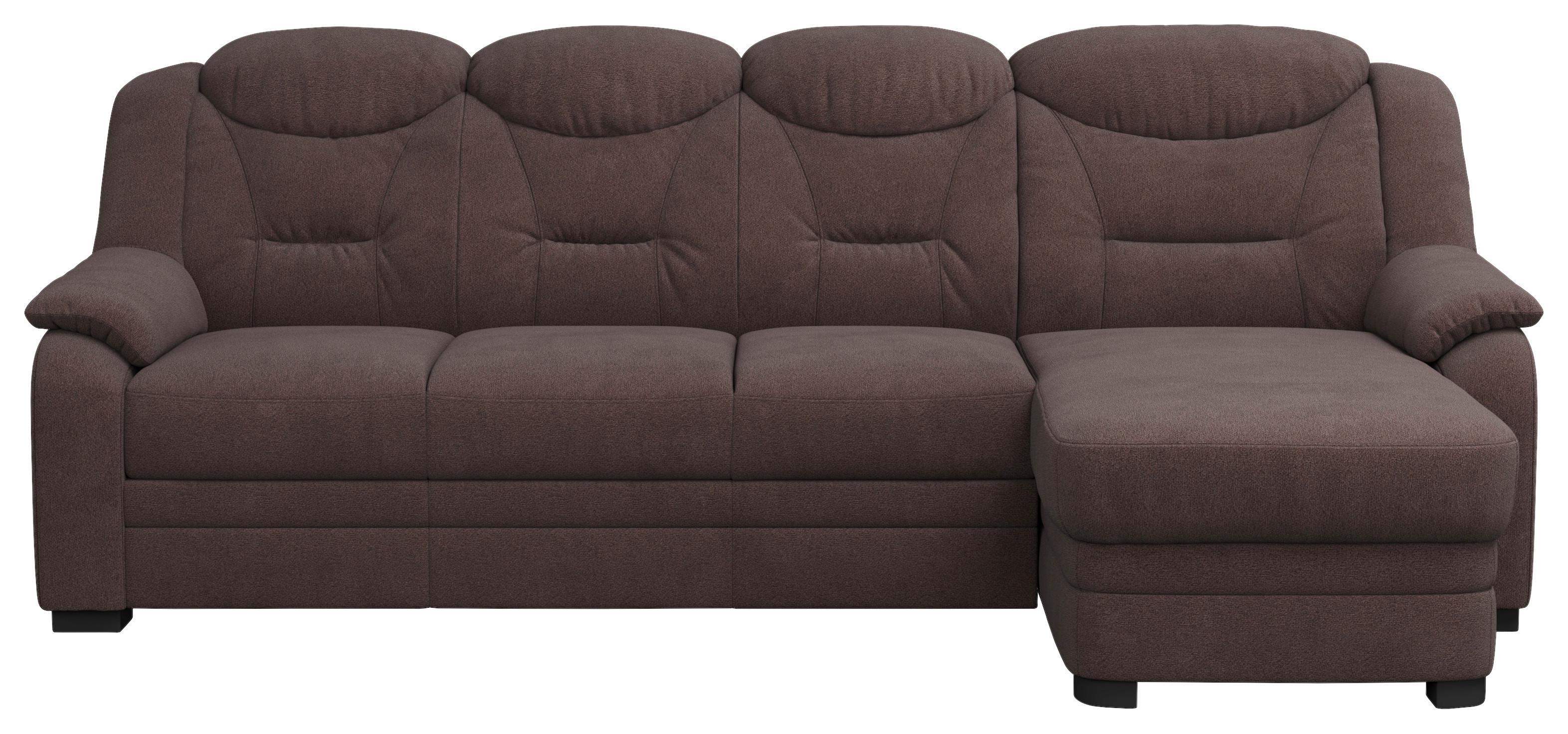 ECKSOFA Marcus Braun S: 257x162 cm - Schwarz/Braun, Basics, Textil (257/162cm) - MID.YOU