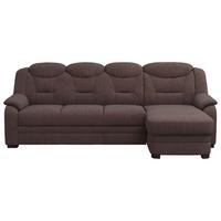 Rohová sedačka MARCUS, pravá, hnedá ženilka - hnedá/čierna, Basics, textil/plast (257/162cm) - MID.YOU