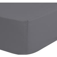 Spannleintuch Satin Grau 180x220 Cm Baumwolle - Grau, Basics, Textil (180/220cm) - MID.YOU