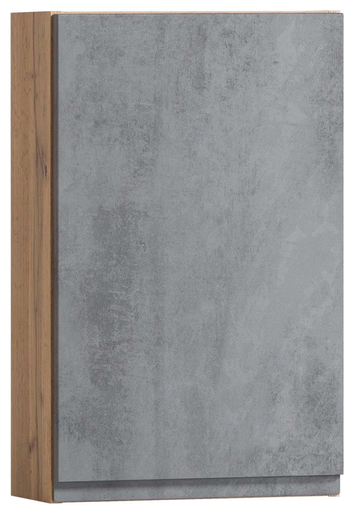 Hängeschrank Varese B: 40 cm Hellgrau/Eiche Wotan - Eiche Wotan/Hellgrau, MODERN, Holzwerkstoff (40/64/20cm) - Held
