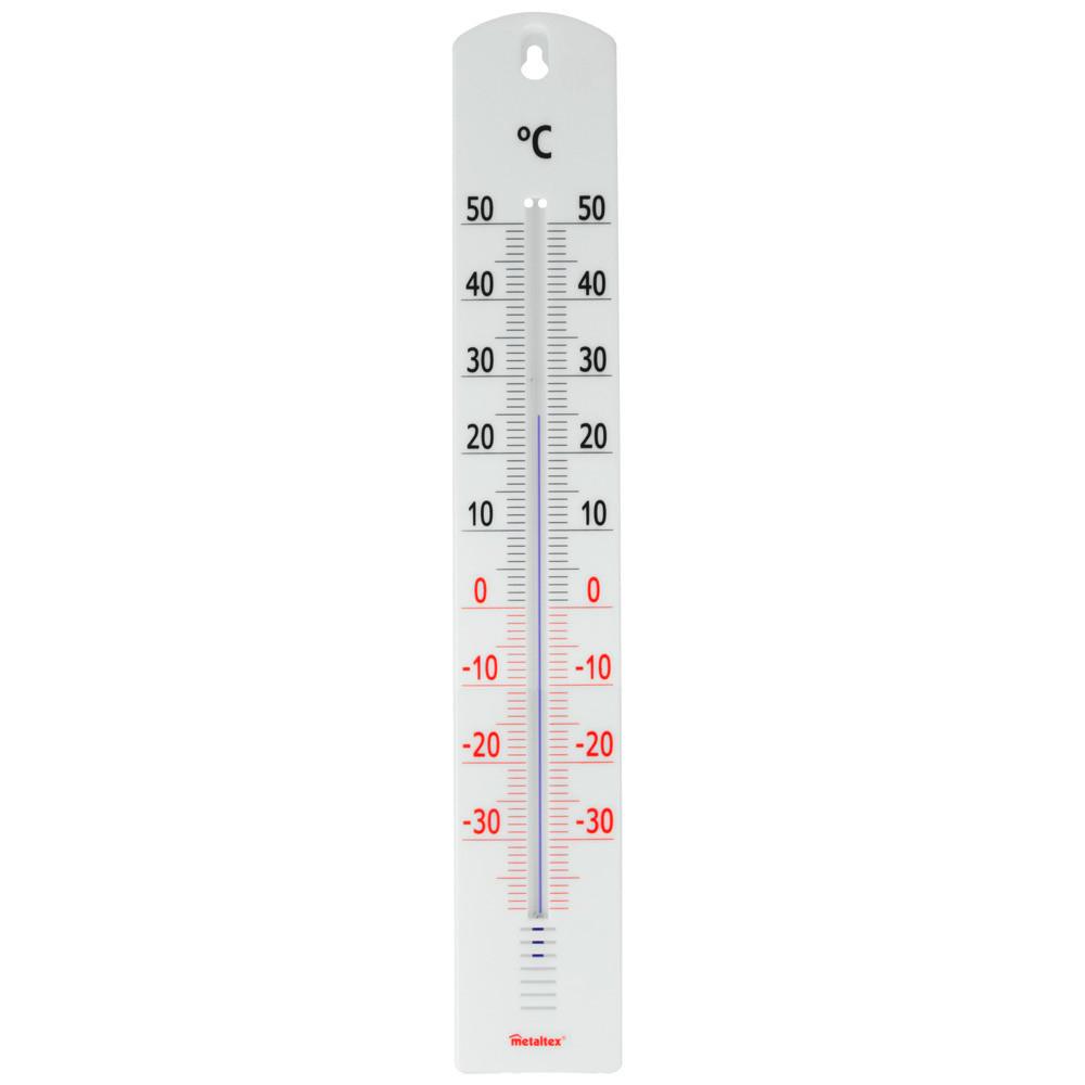 Hőmérő Xxl Thermometer - alabástromfehér, faalapú anyag (6,5/40cm) - Metaltex