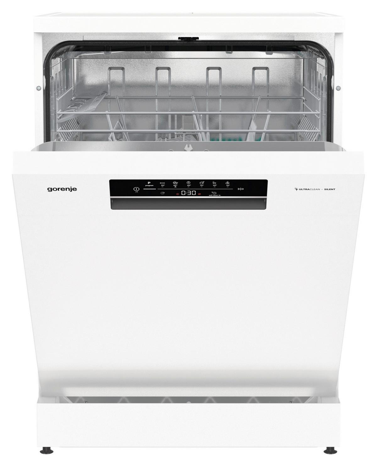 Geschirrspüler Gs642e90w B: 59,9 Cm Freistehend Weiß - Weiß, Basics, Kunststoff/Metall (59,9/84,5/59,7cm) - Gorenje