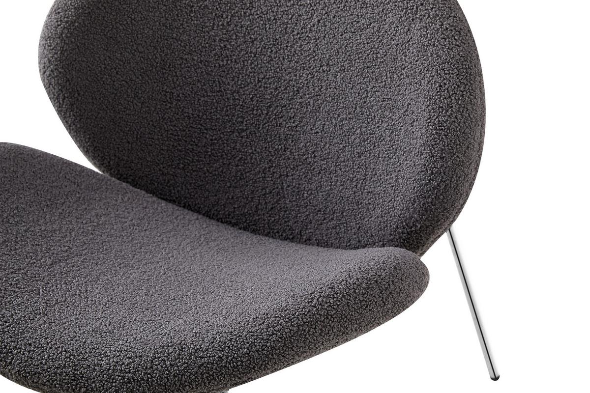 SADA STOLIČIEK JADEN - sivá/strieborná, Modern, kov/textil (73,5/74/75cm) - MID.YOU