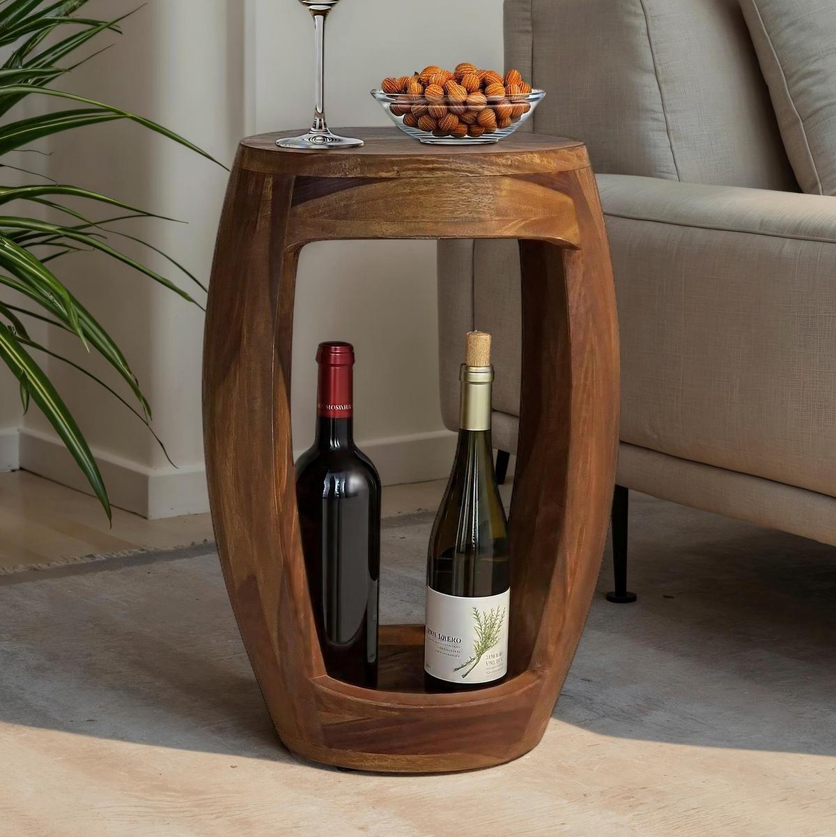 BEISTELLTISCH Braun L: 30cm - Braun, Design, Holz (30/30/45cm) - MID.YOU