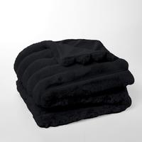 MĚKKÁ DEKA BIEN AU CHAUD - černá, Moderní, textil (130/180cm)