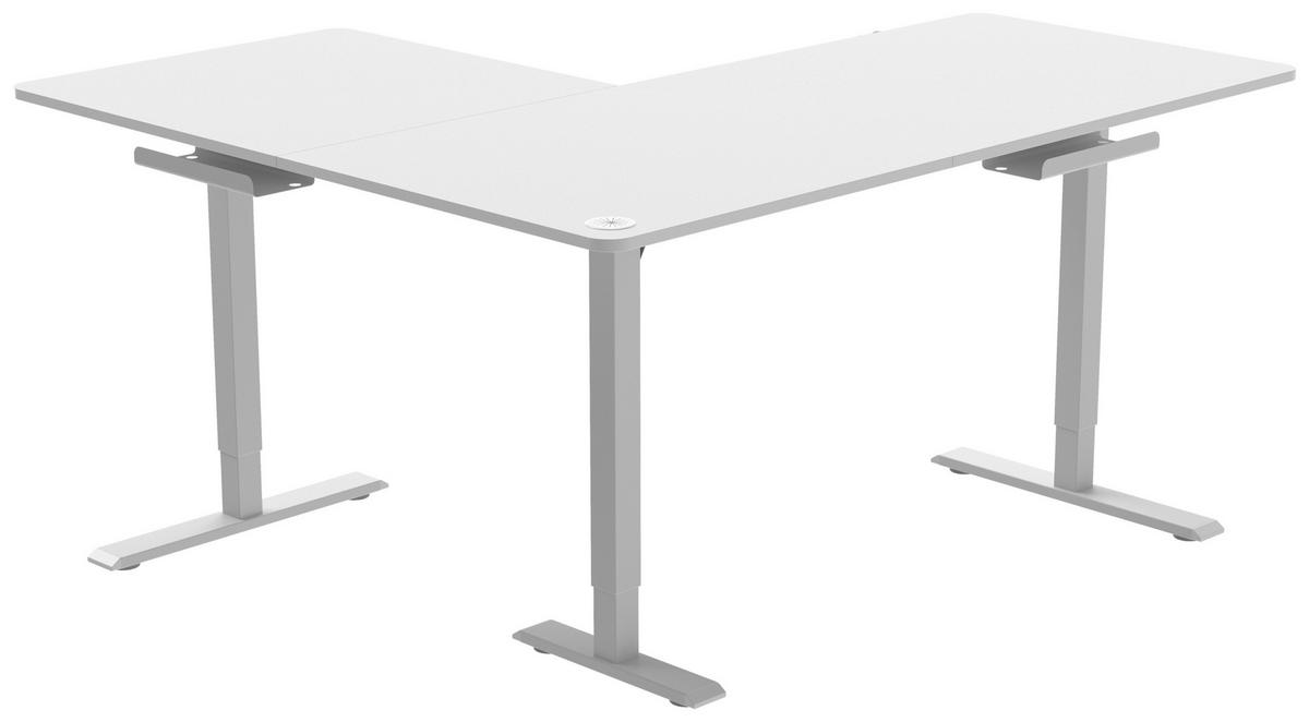 Eckschreibtisch Nimi Weiß B: 160cm - Weiß, MODERN, Holzwerkstoff/Kunststoff (160/140/72-117cm) - Livetastic